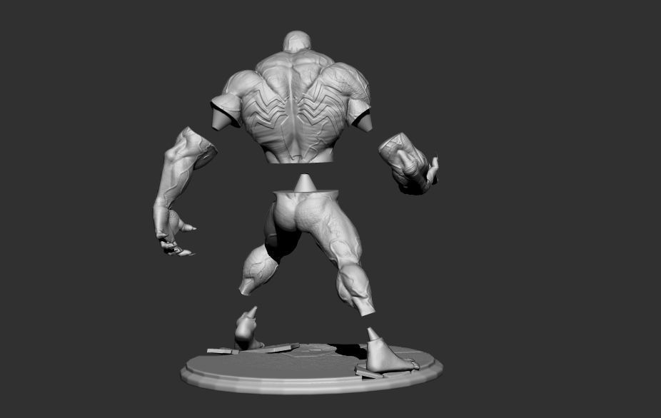 Venom 3D print model statue of monster 3D model_7
