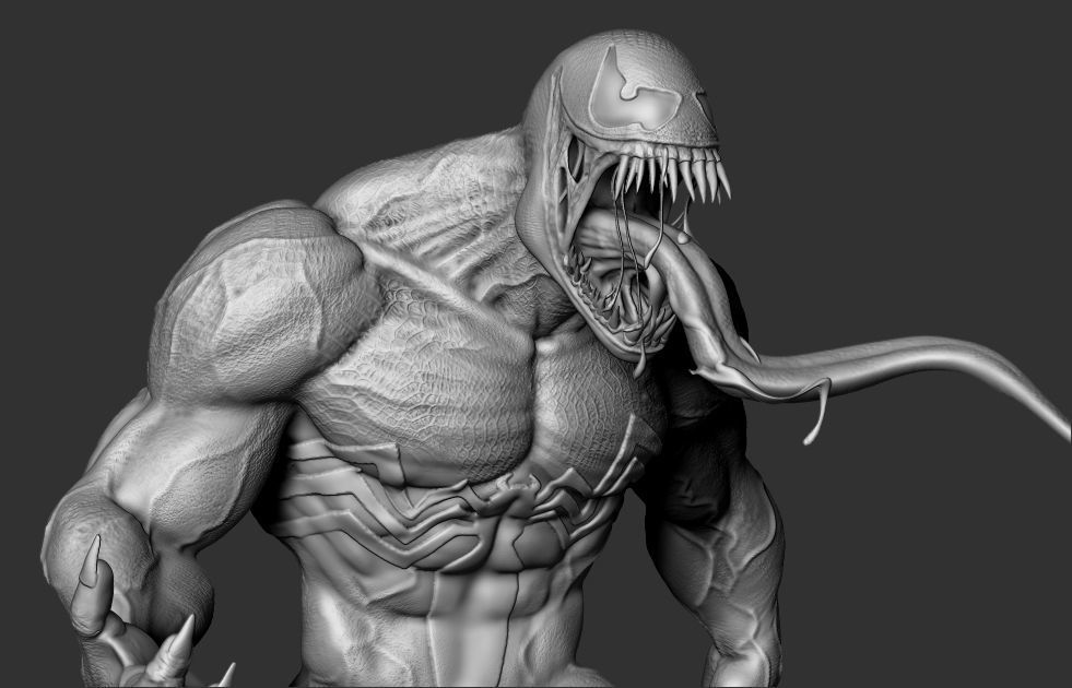 Venom 3D print model statue of monster 3D model_6