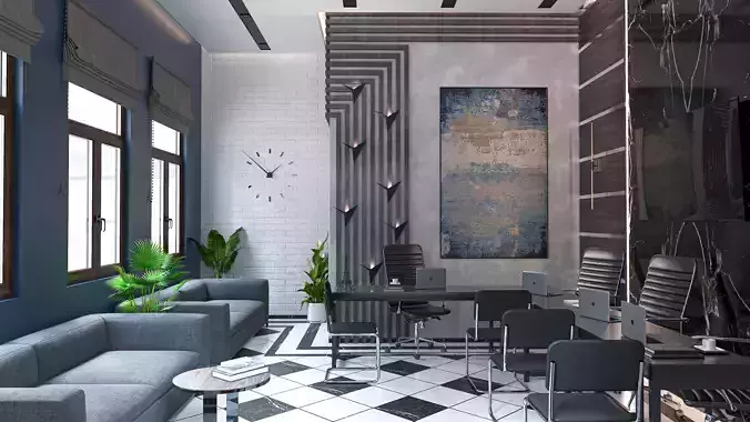 interior office 3d model