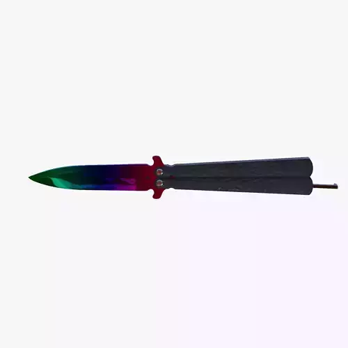 Butterfly Knife Rainbow 3D model