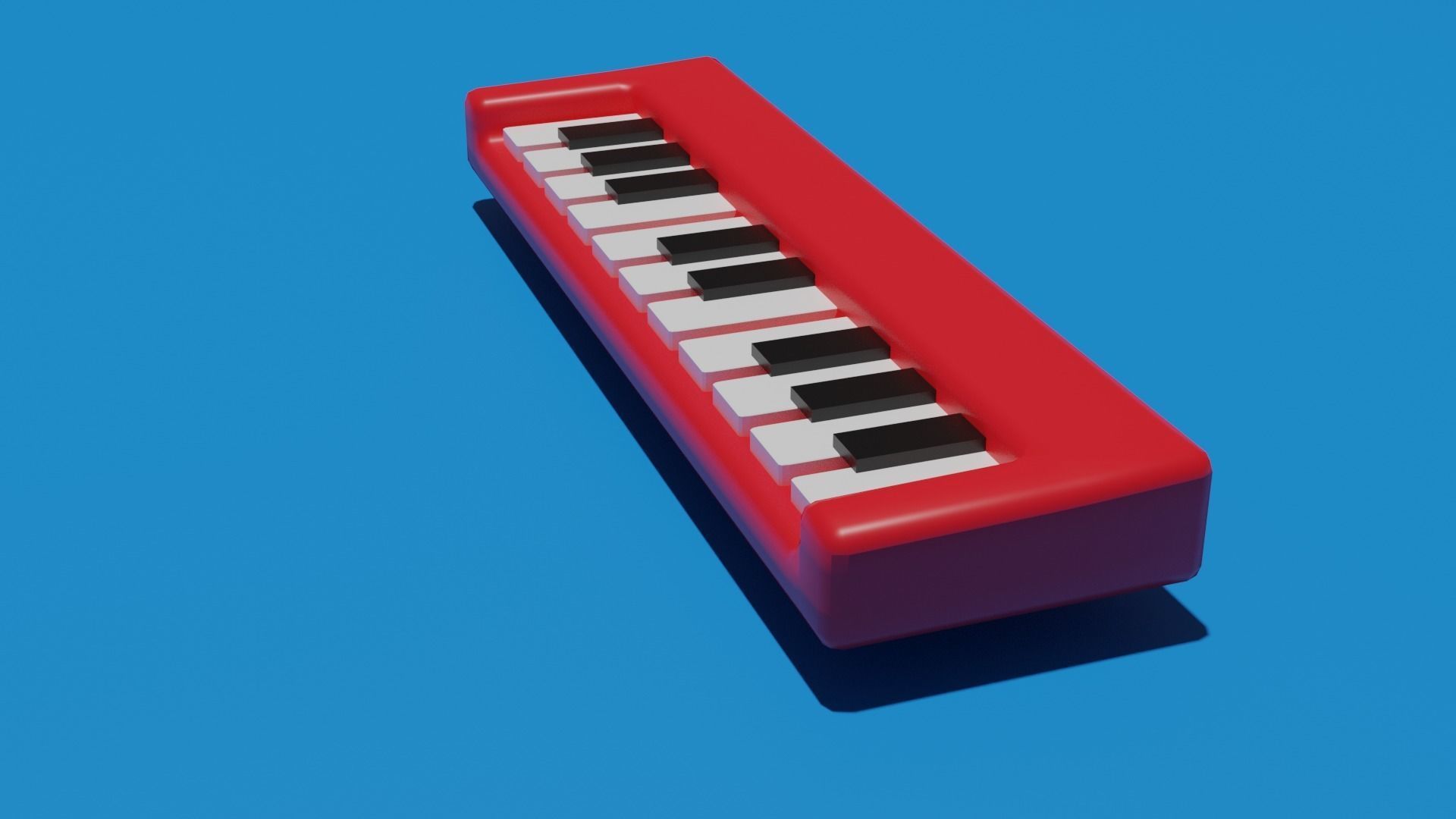 Piano toy Low-poly 3D model_6