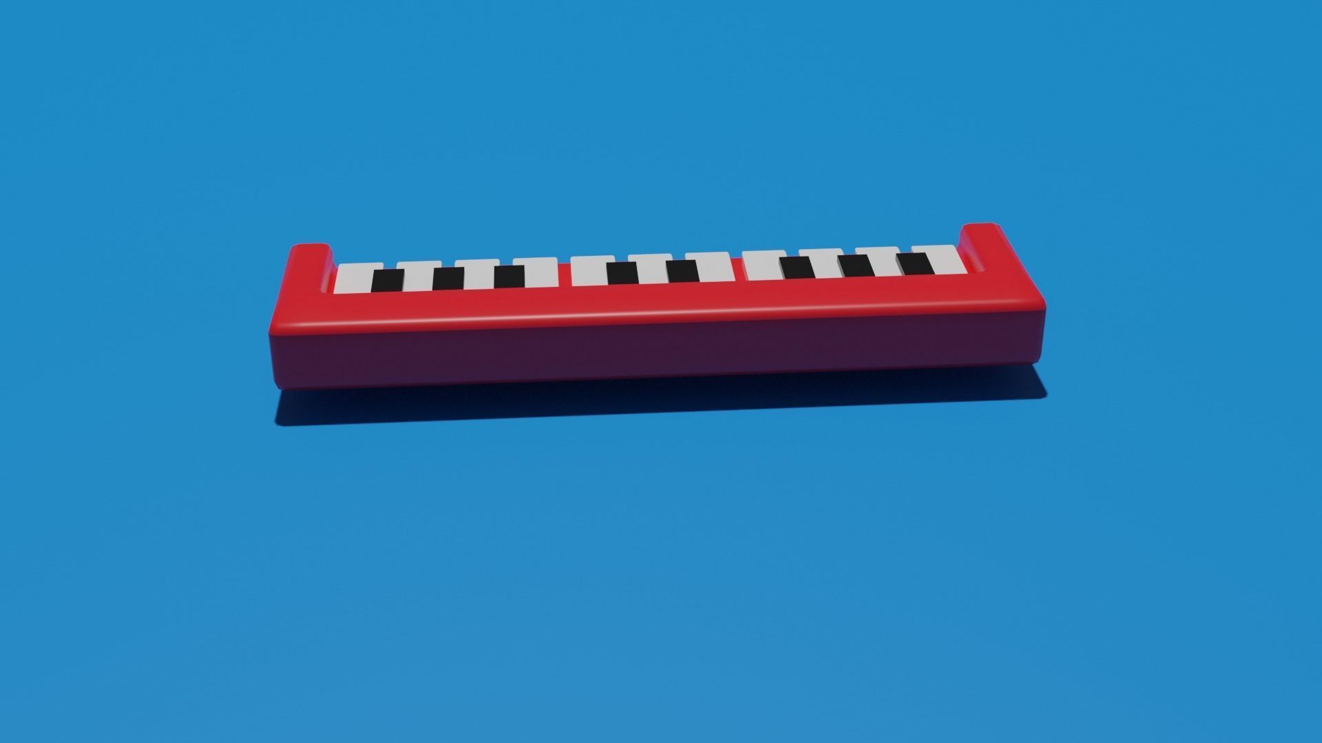 Piano toy Low-poly 3D model_7