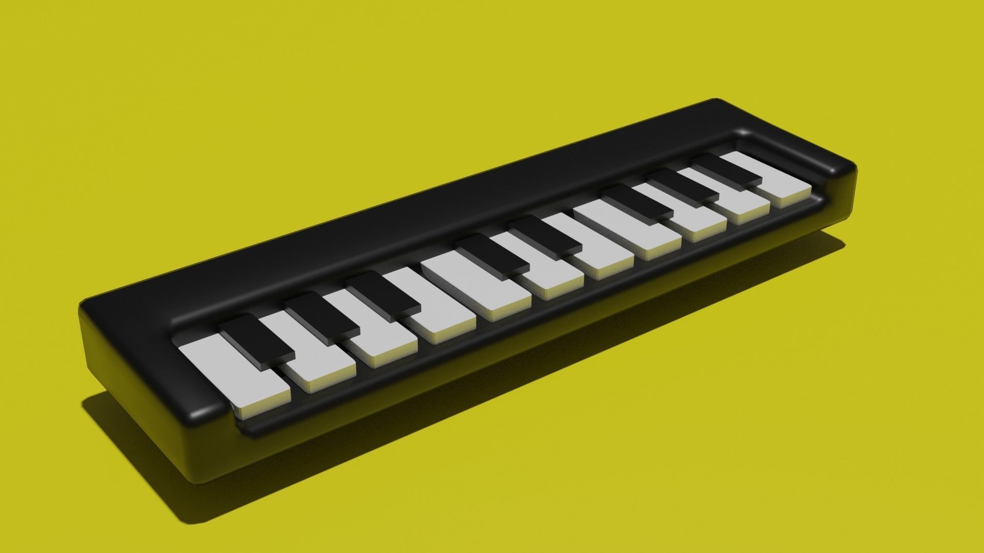 Piano toy Low-poly 3D model_1