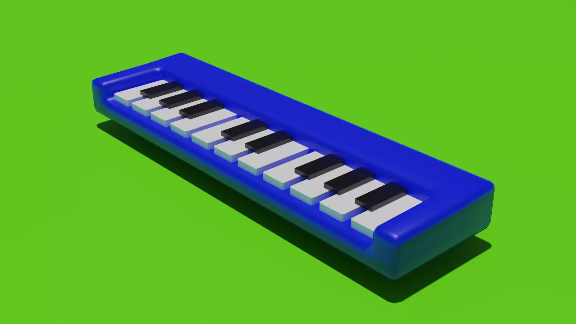 Piano toy Low-poly 3D model_0