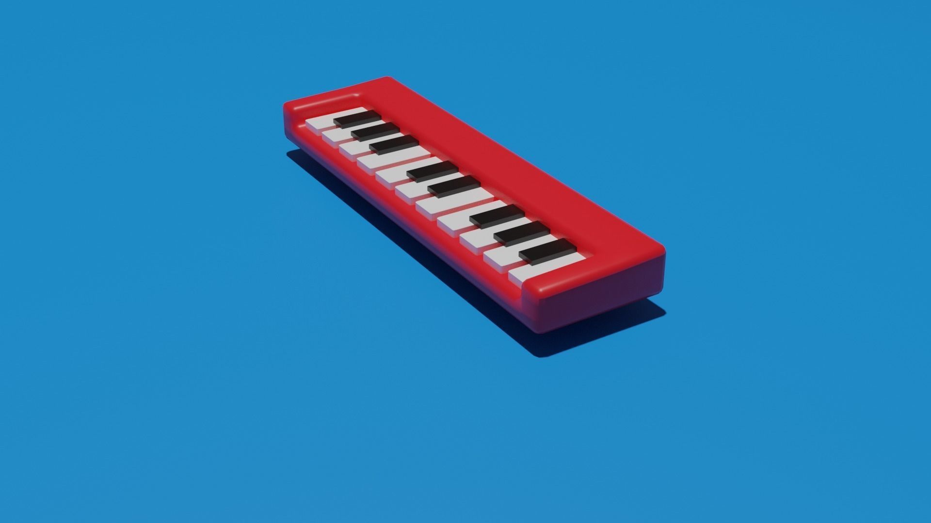 Piano toy Low-poly 3D model_2