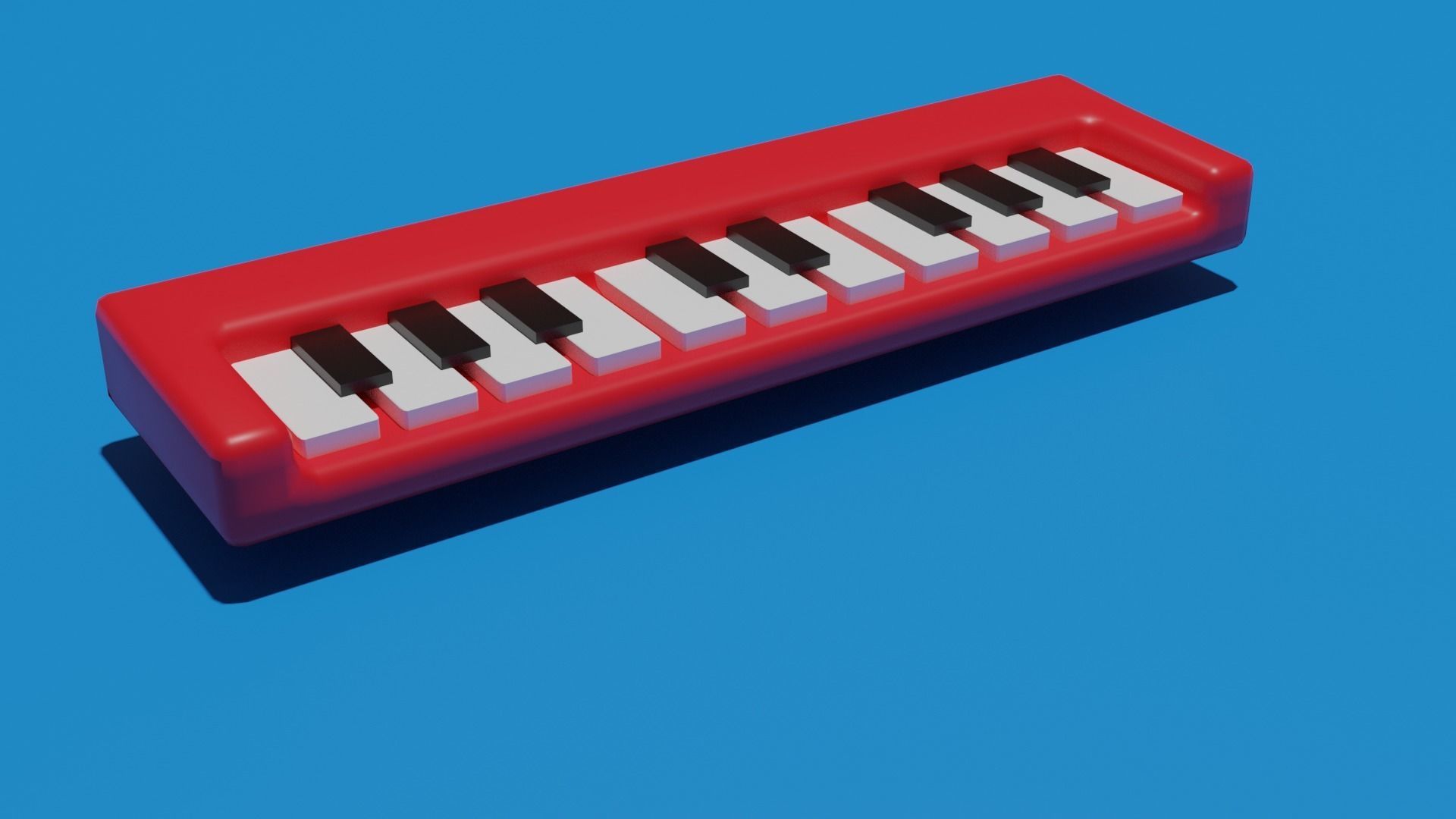 Piano toy Low-poly 3D model_9