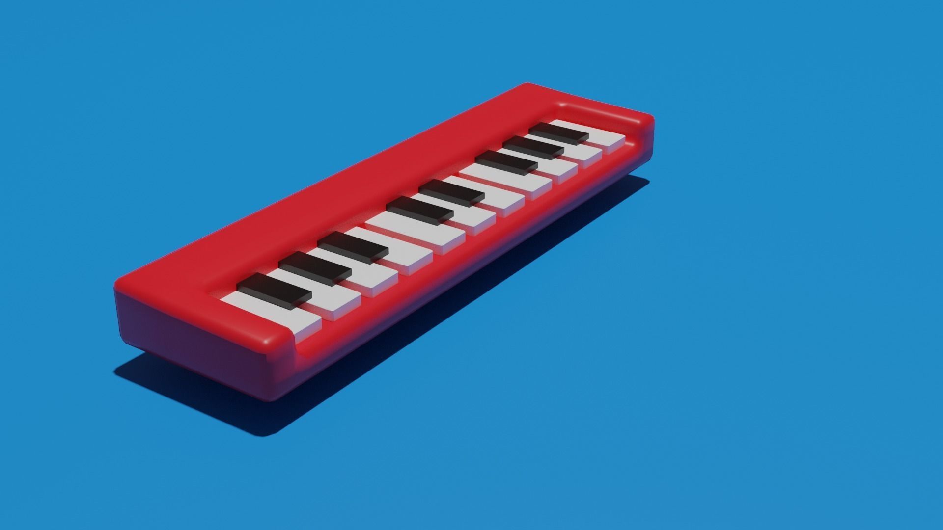 Piano toy Low-poly 3D model_4