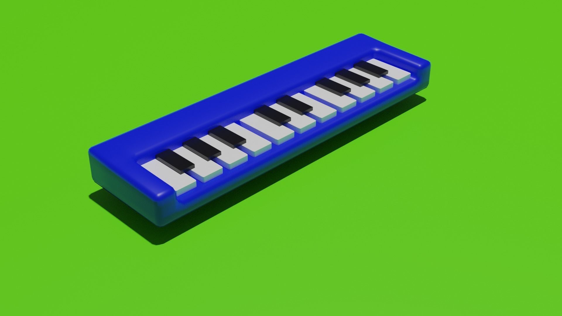 Piano toy Low-poly 3D model_3