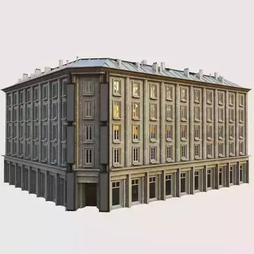 Building Skyscraper City Town Downtown Office Space Work Street