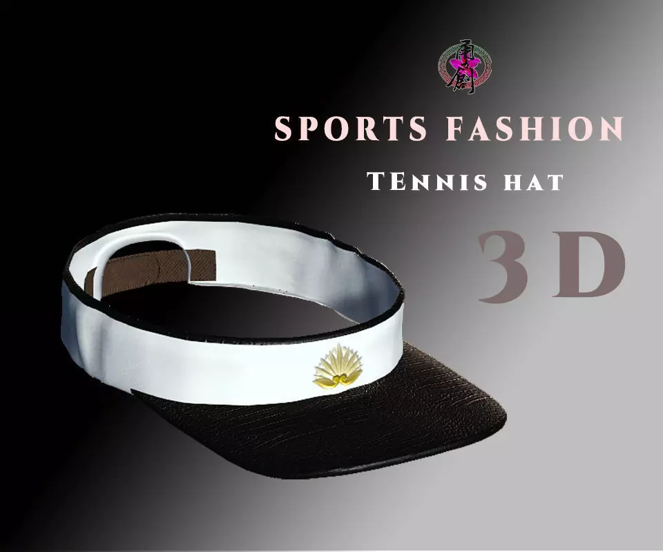 Sports Fashion - Tennis hat  Low-poly 3D model_0