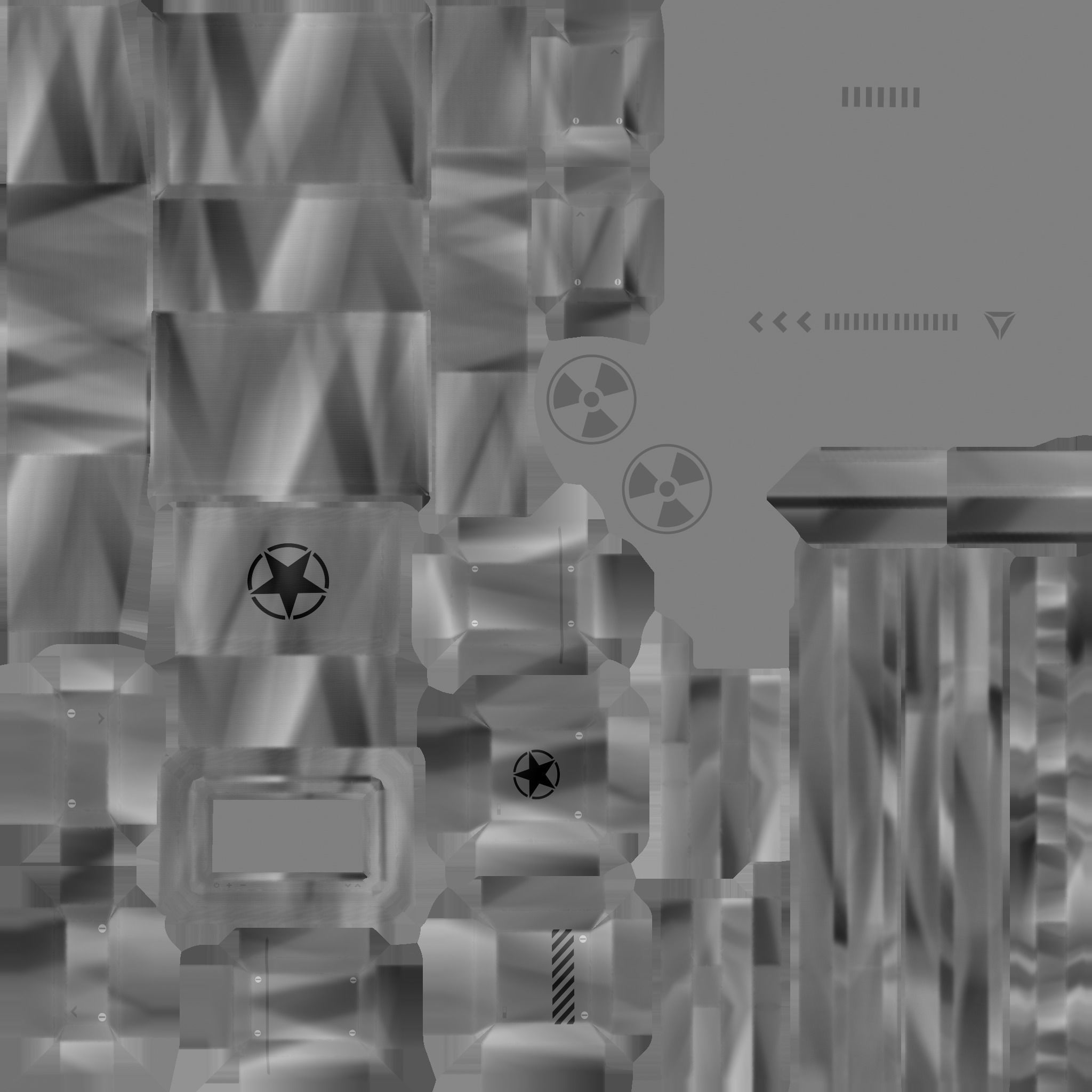 Sci-Fi Military Backpack - Character Design - Camouflage Low-poly 3D model_17