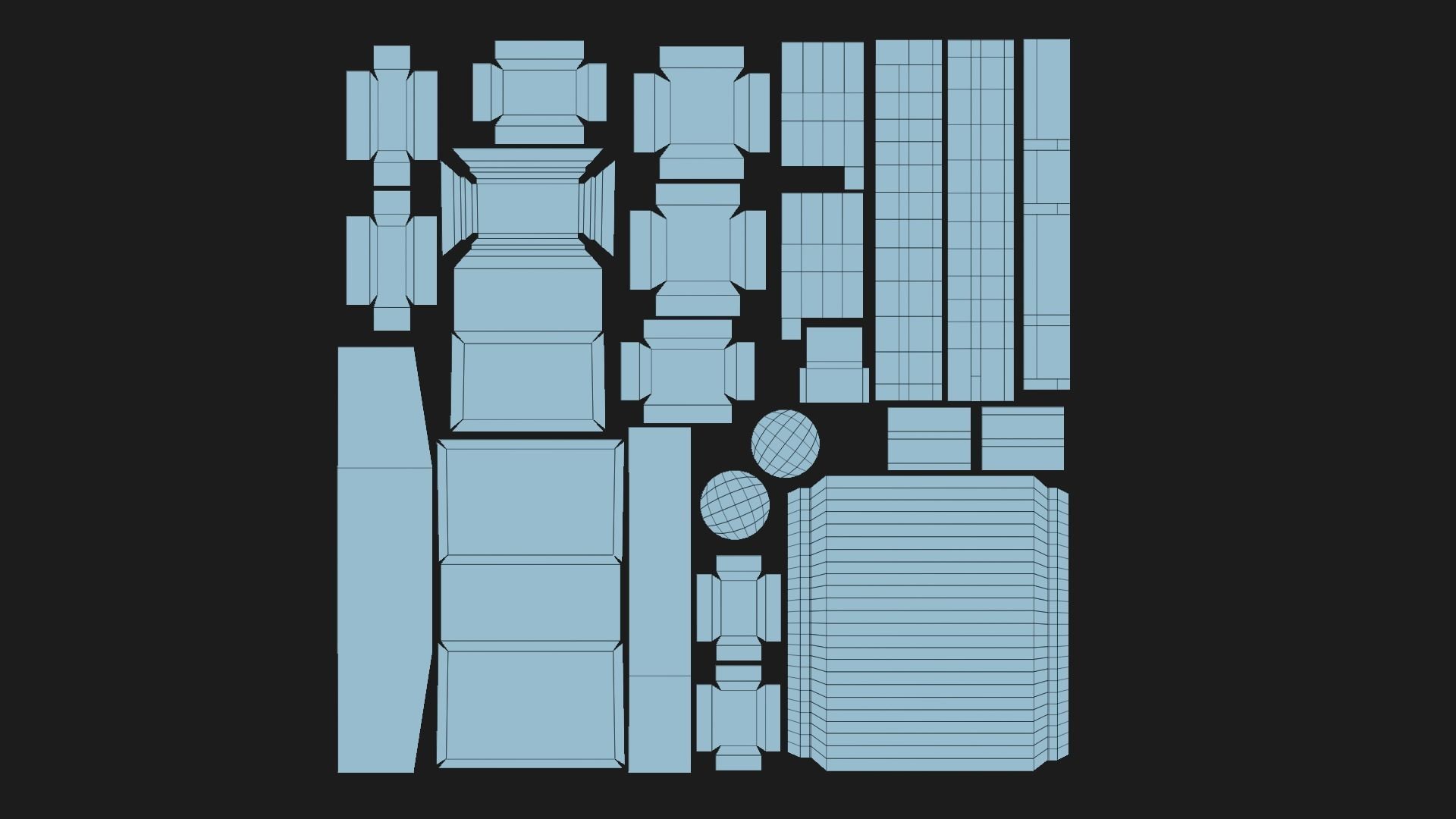 Sci-Fi Military Backpack - Character Design - Camouflage Low-poly 3D model_13