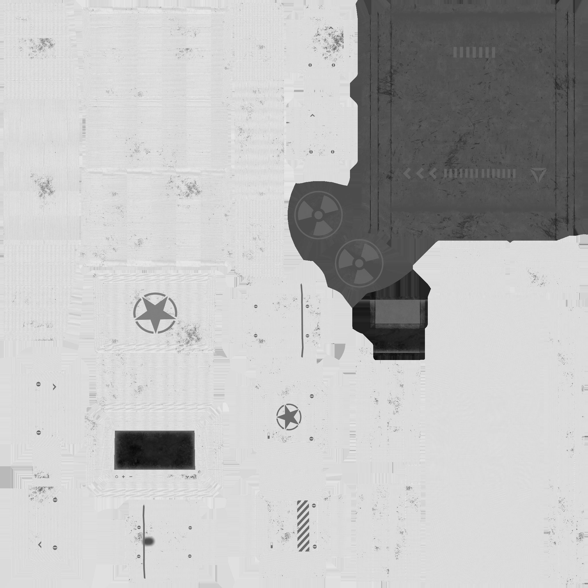 Sci-Fi Military Backpack - Character Design - Camouflage Low-poly 3D model_14