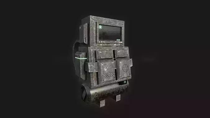 Sci-Fi Military Backpack - Character Design - Camouflage Low-poly 3D model Sci-Fi Military Backpack - Character Design - Camouflage Low-poly 3D model