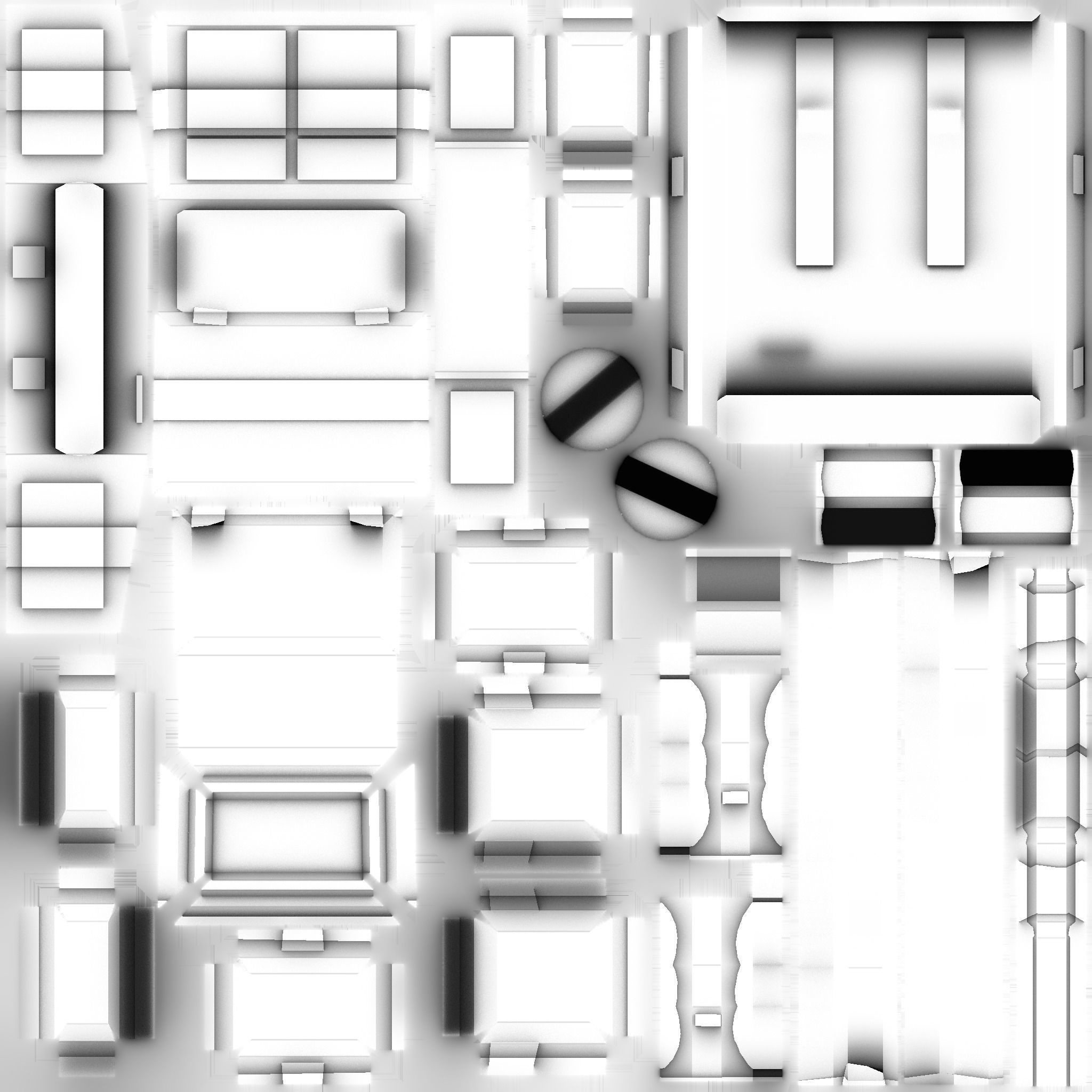 Sci-Fi Military Backpack - Character Design - Camouflage Low-poly 3D model_18