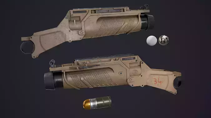 SCAR EGLM  Low-poly 3D model