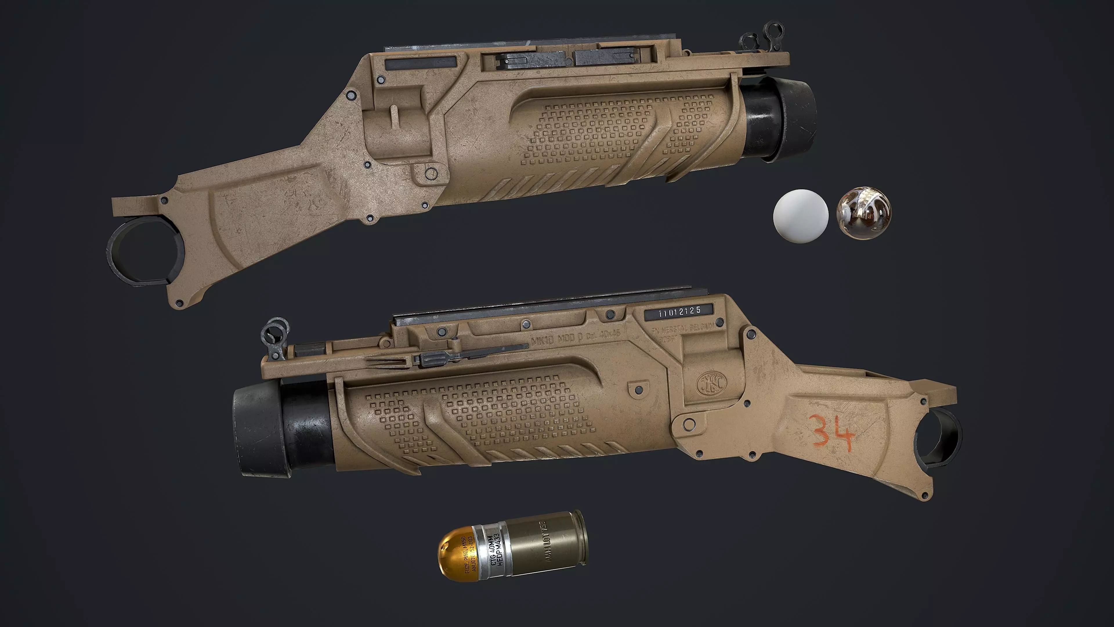 SCAR EGLM  Low-poly 3D model_0