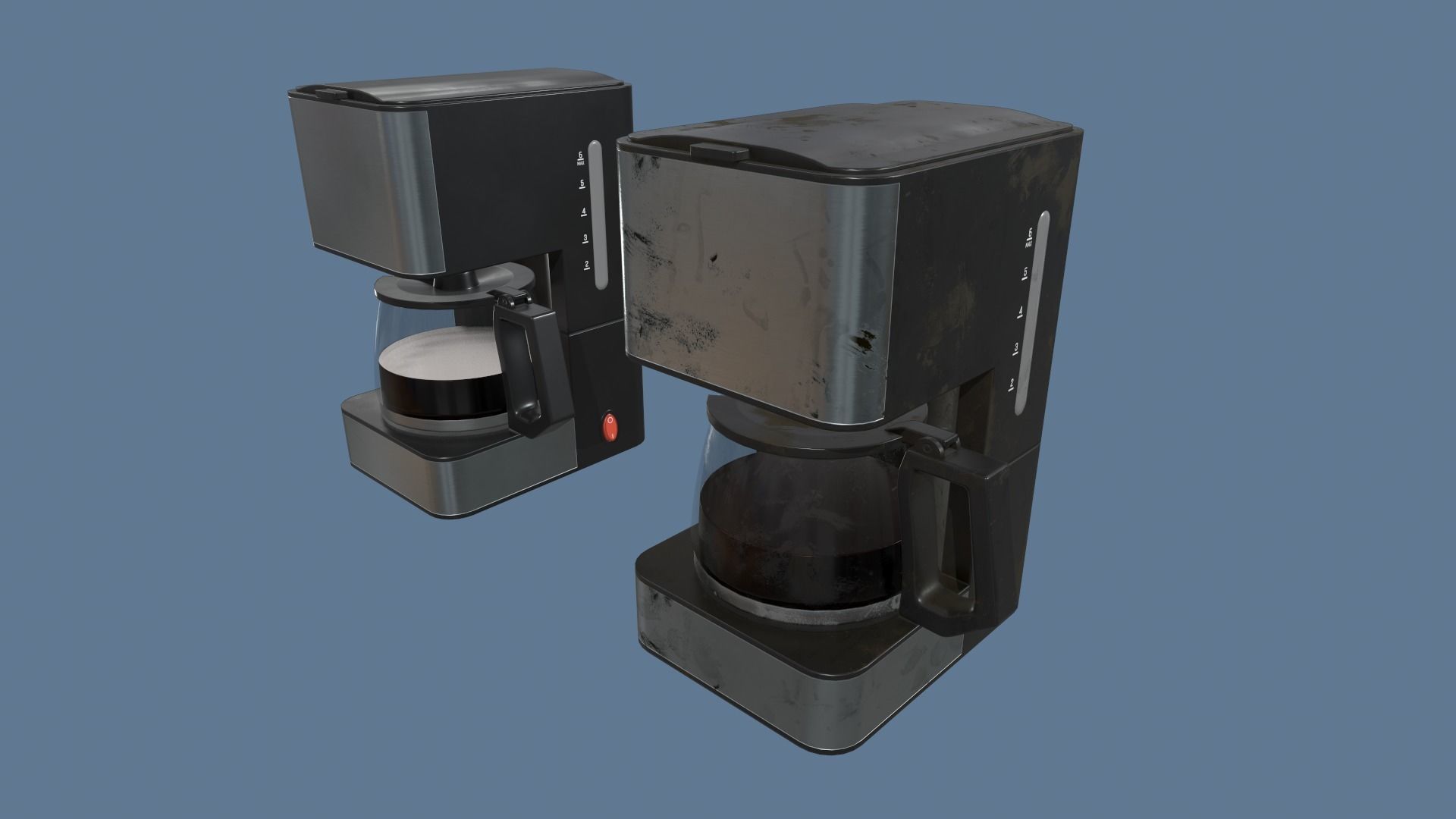 Coffee Maker Low-poly 3D model_2