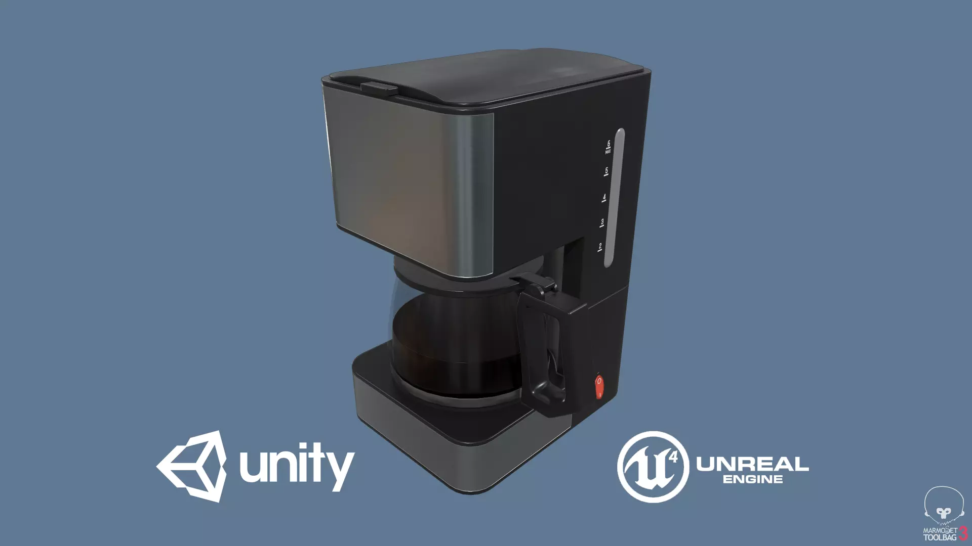Coffee Maker Low-poly 3D model_0