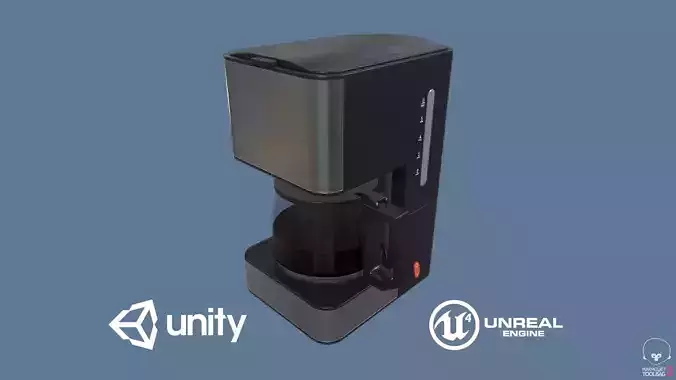 Coffee Maker Low-poly 3D model