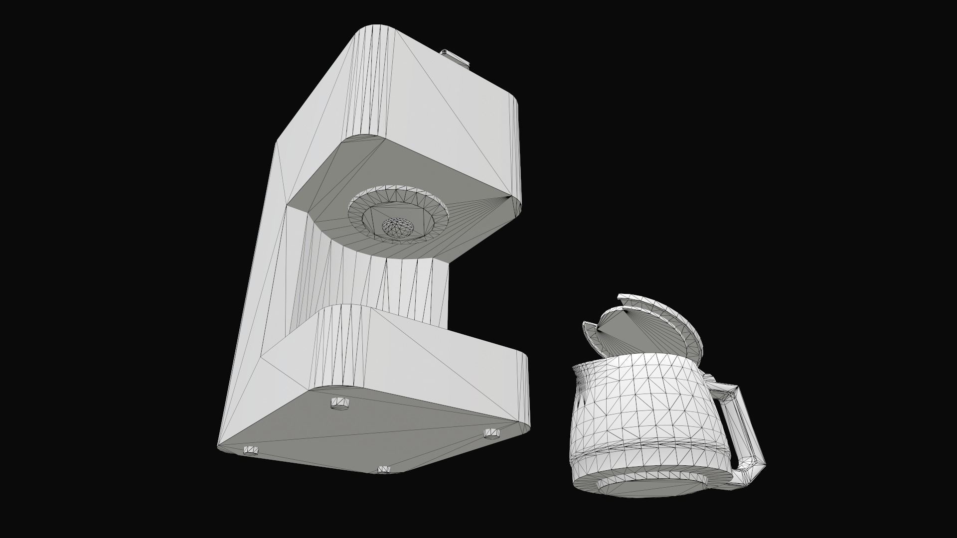 Coffee Maker Low-poly 3D model_13
