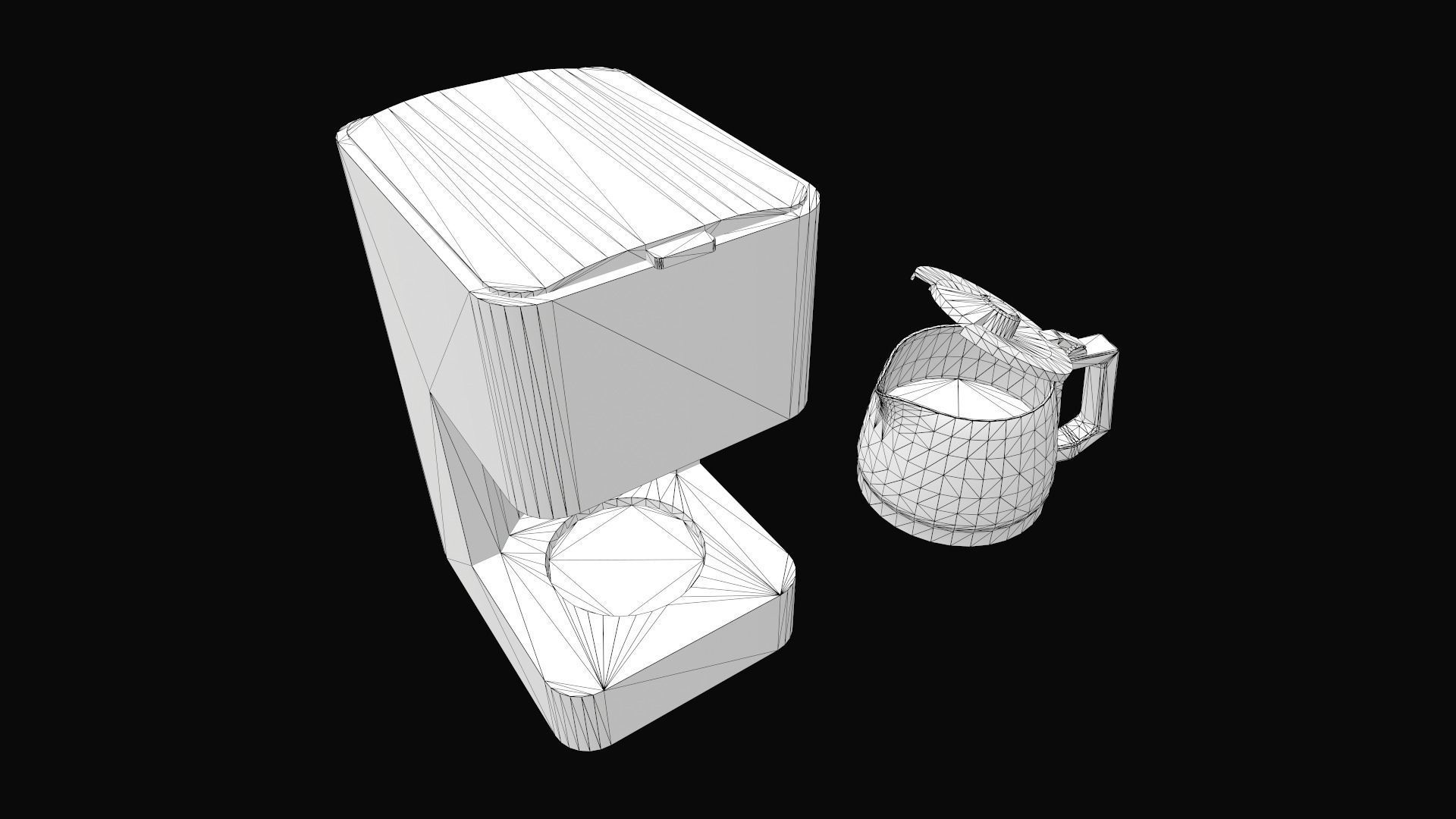 Coffee Maker Low-poly 3D model_12