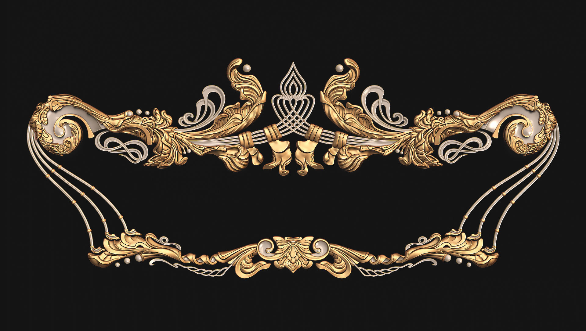 Ornamental frame 3D print model_0