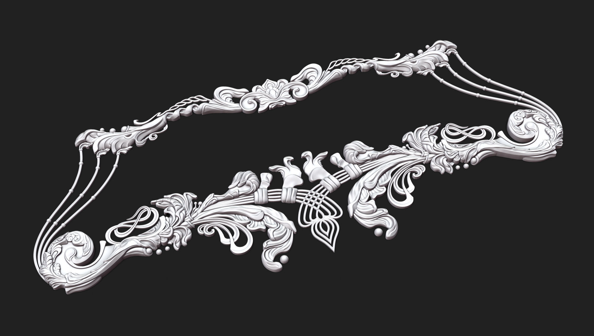 Ornamental frame 3D print model_4