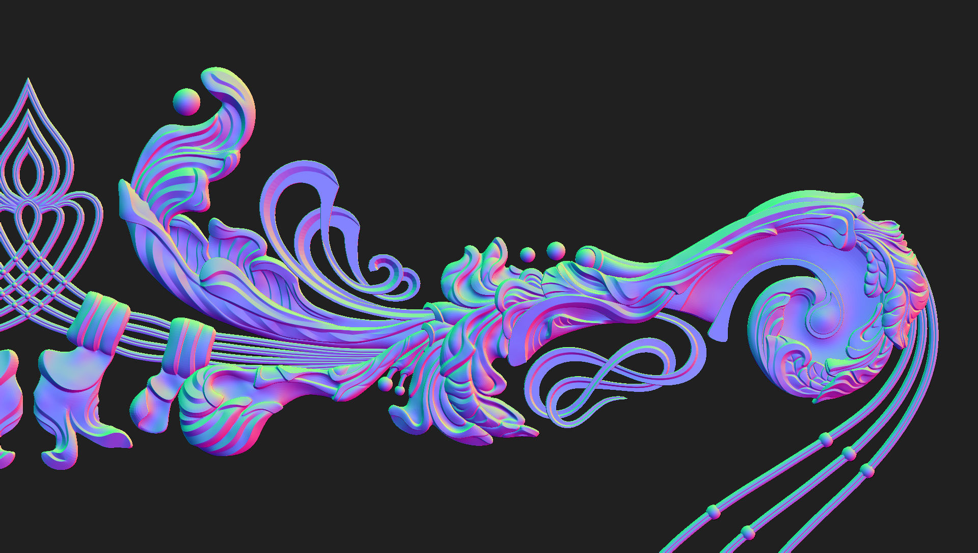 Ornamental frame 3D print model_8