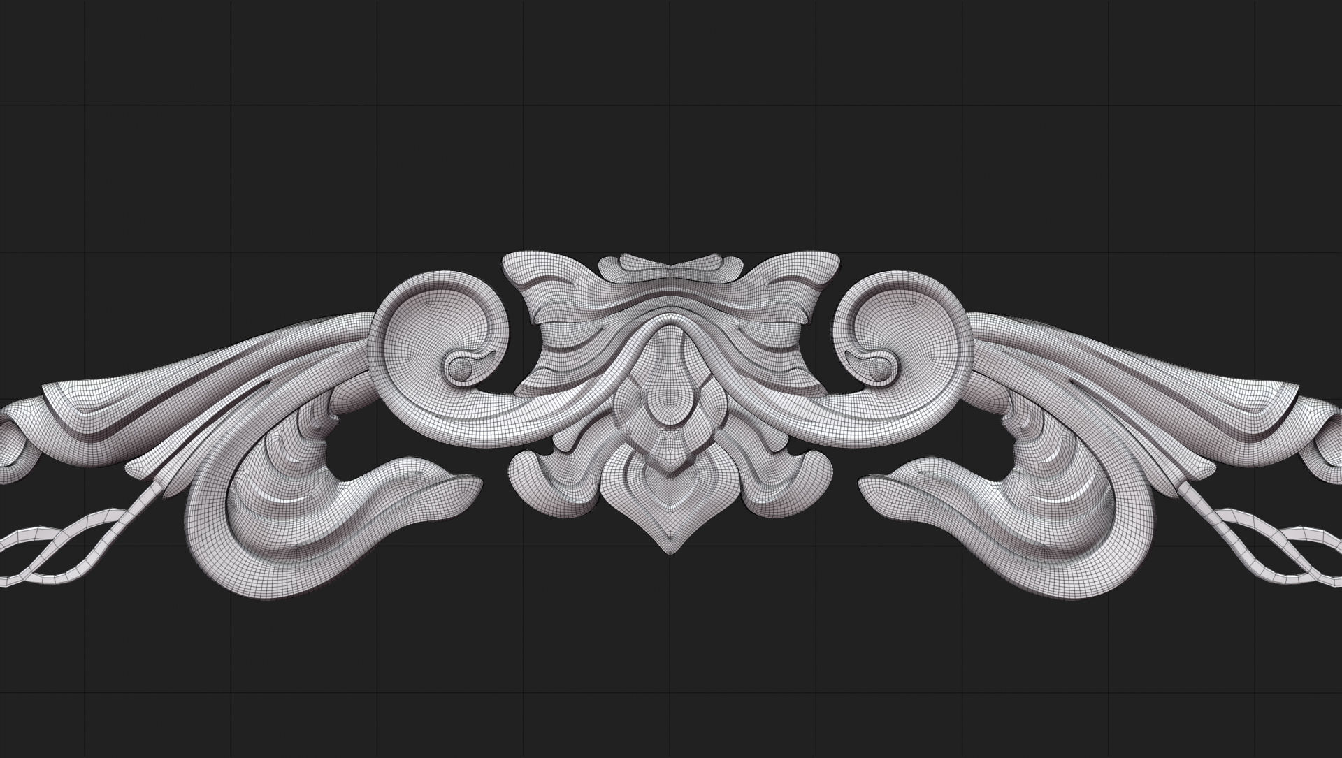Ornamental frame 3D print model_7