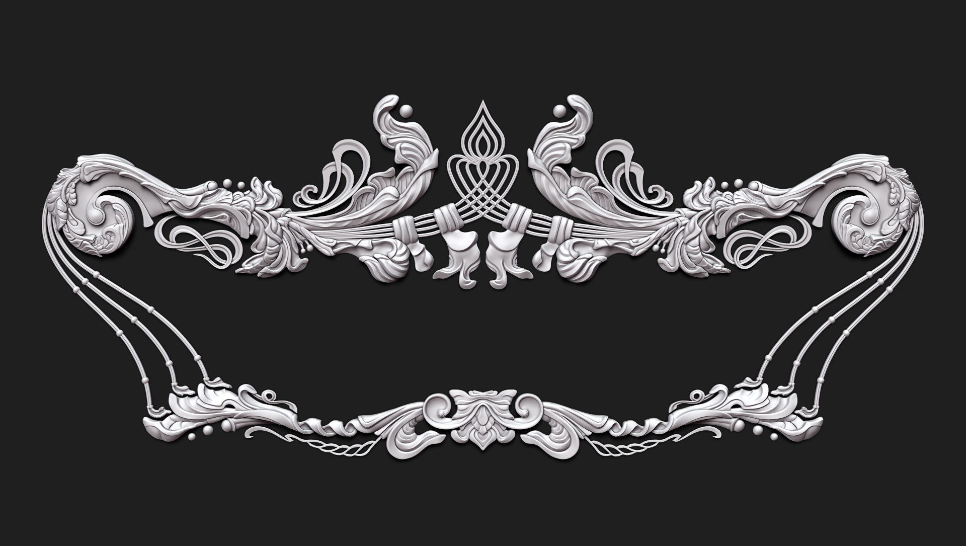 Ornamental frame 3D print model_2