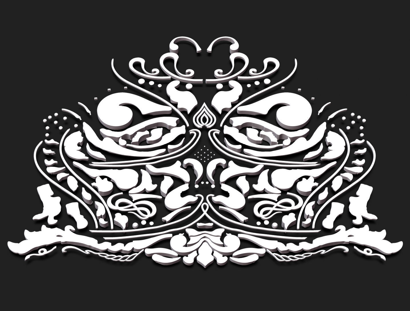 Ornamental frame 3D print model_11