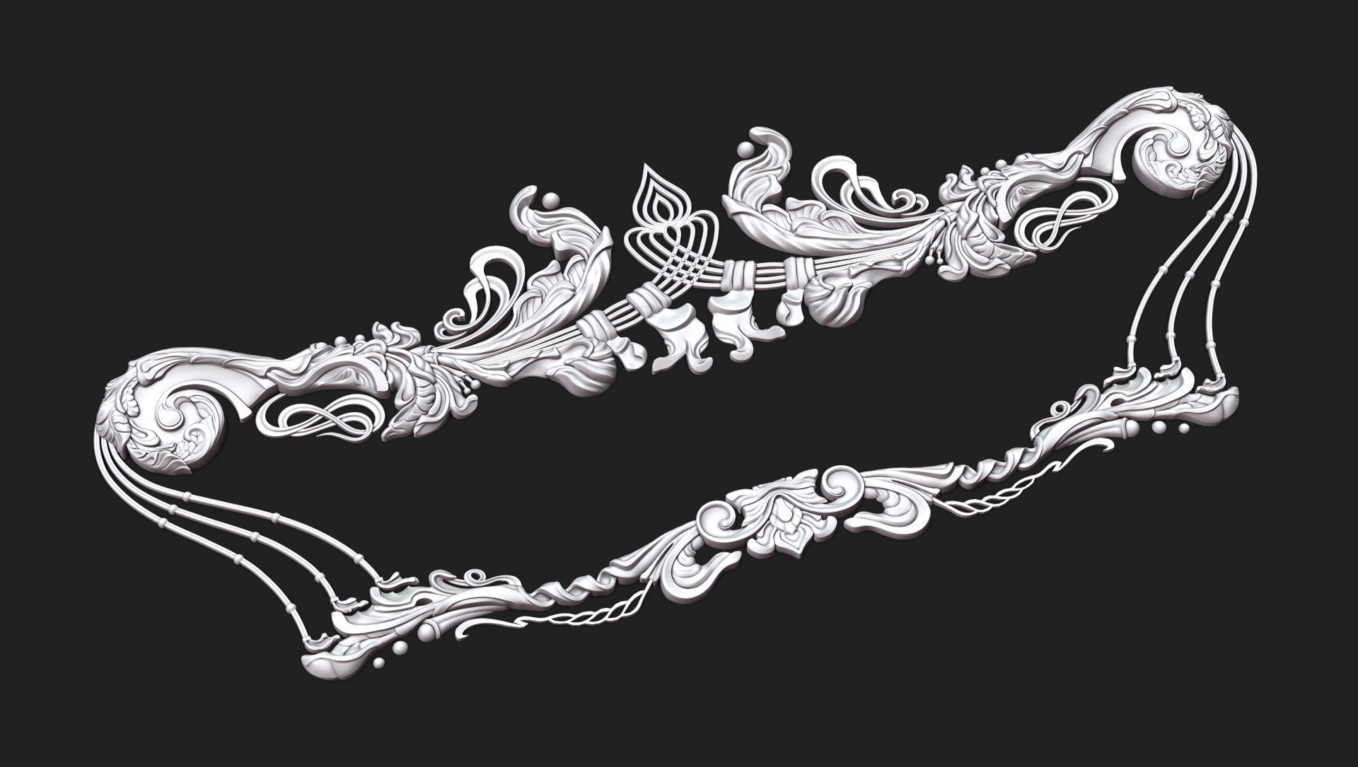 Ornamental frame 3D print model_3