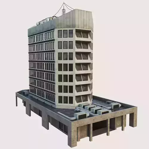 Building Skyscraper City Town Downtown Office Space Work Street