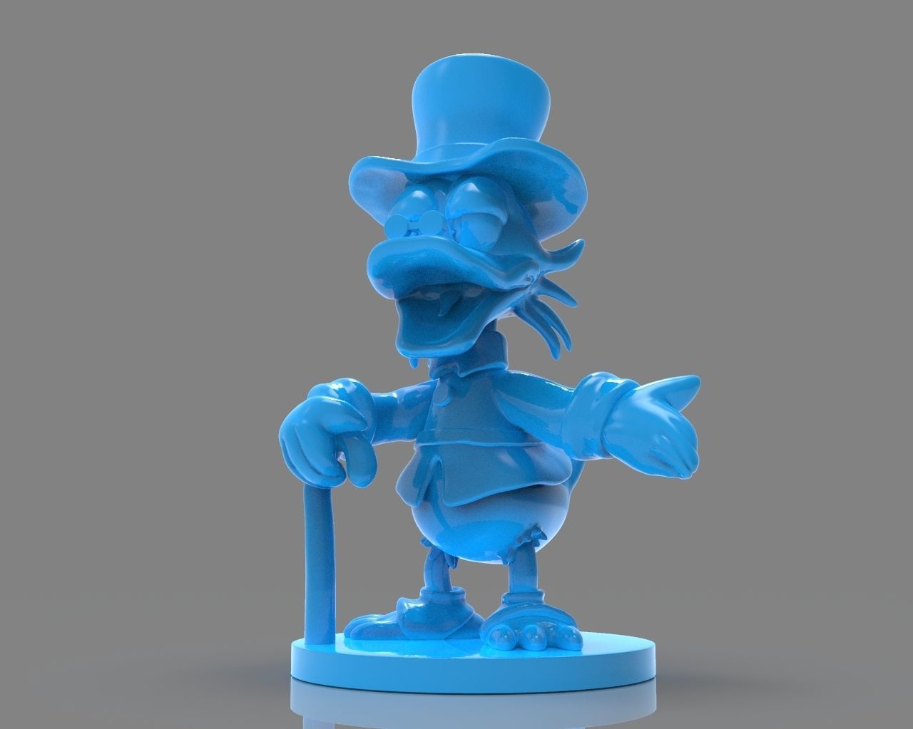 Scrooge McDuck Sculture and ZBrush Timelapse 3D print model_22