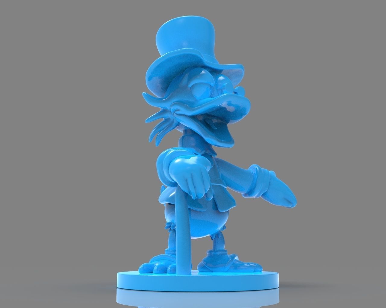 Scrooge McDuck Sculture and ZBrush Timelapse 3D print model_23
