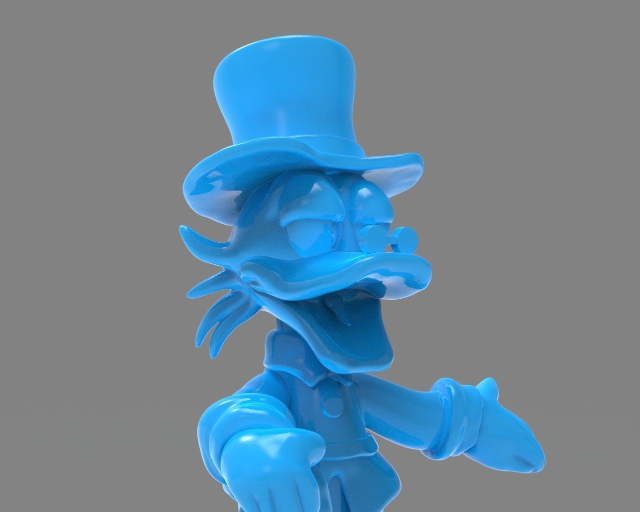 Scrooge McDuck Sculture and ZBrush Timelapse 3D print model_19