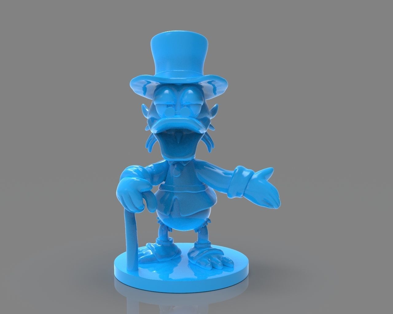 Scrooge McDuck Sculture and ZBrush Timelapse 3D print model_1