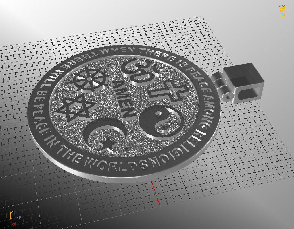 Hexagrams pendant jewel  3D print model_30