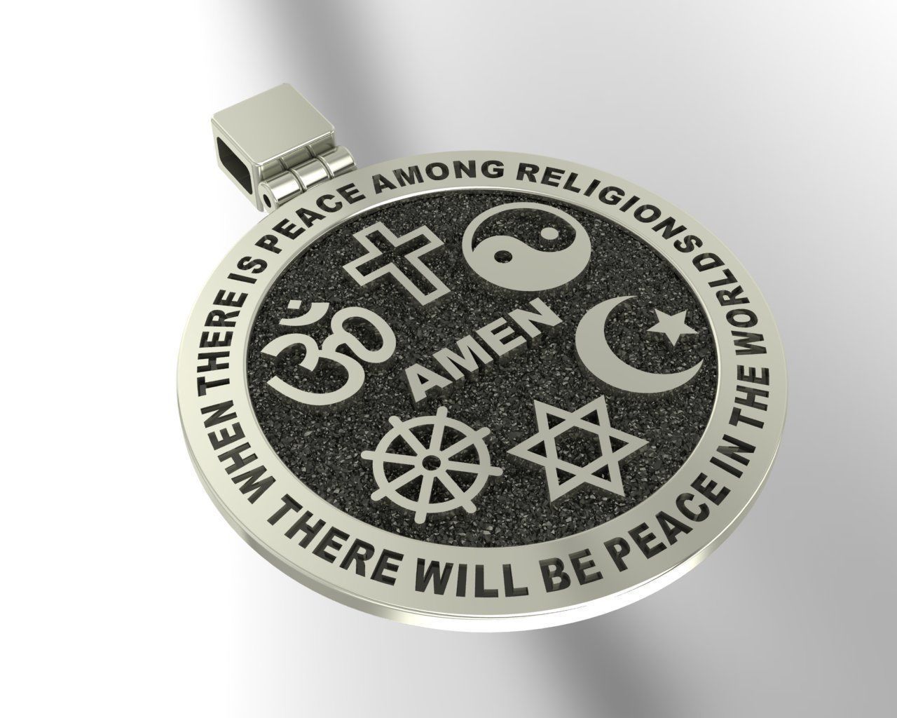 Hexagrams pendant jewel  3D print model_16