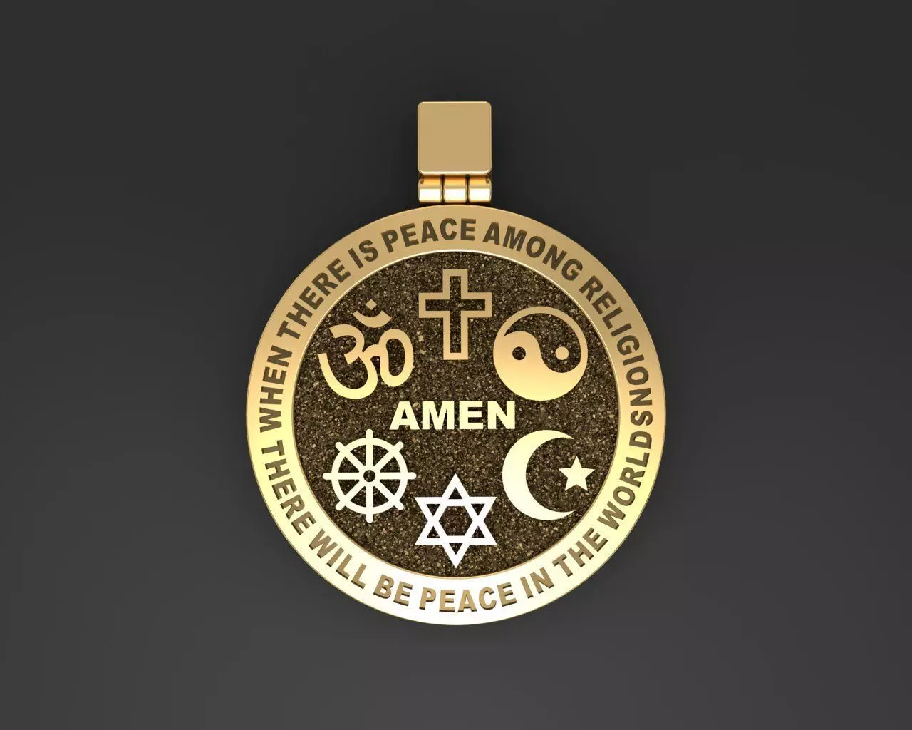 Hexagrams pendant jewel  3D print model_0