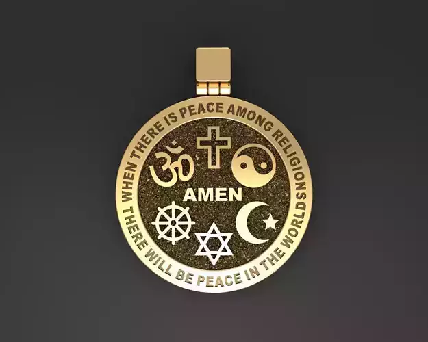 Hexagrams pendant jewel  3D print model