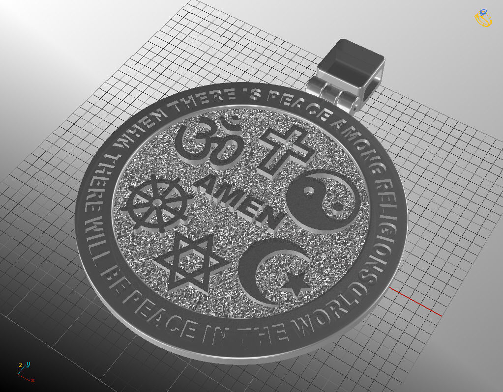 Hexagrams pendant jewel  3D print model_32