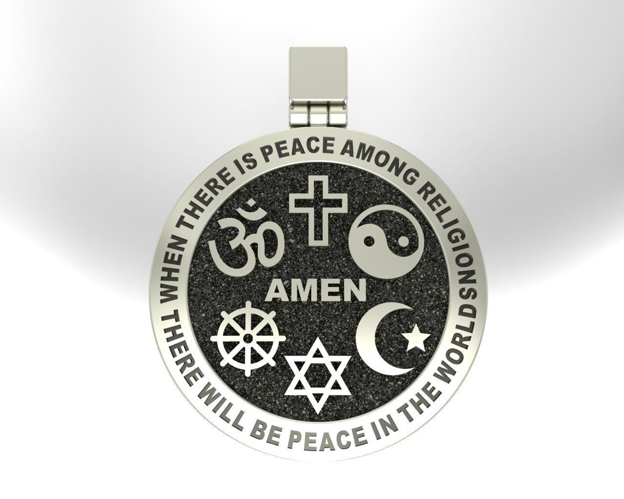 Hexagrams pendant jewel  3D print model_3