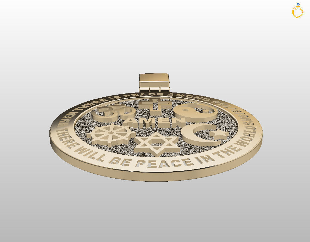 Hexagrams pendant jewel  3D print model_15