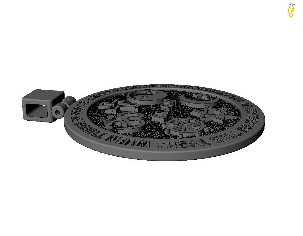 Hexagrams pendant jewel  3D print model_33