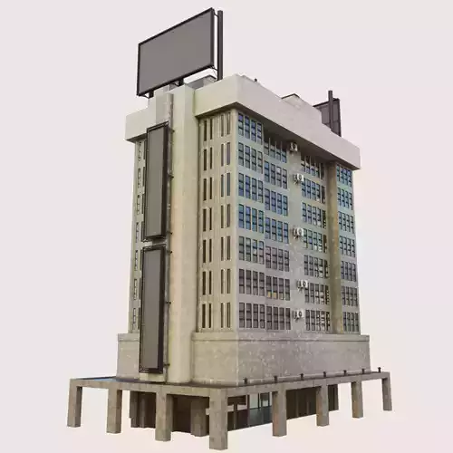 Building Skyscraper City Town Downtown Office Space Work Street