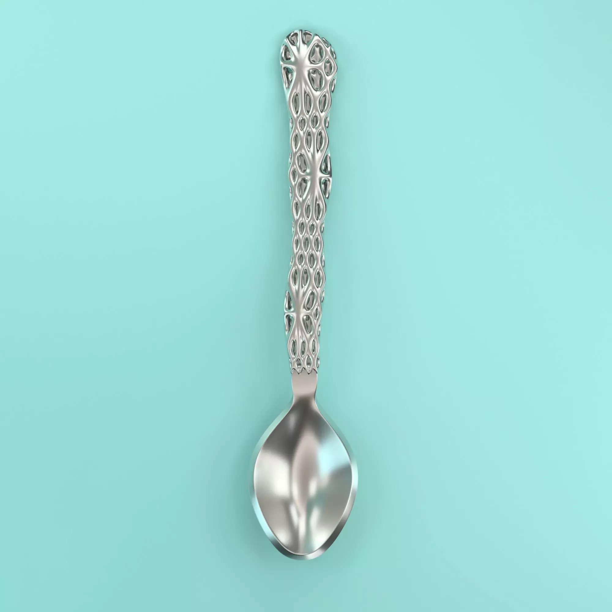 Silver tea Spoon 3D print model