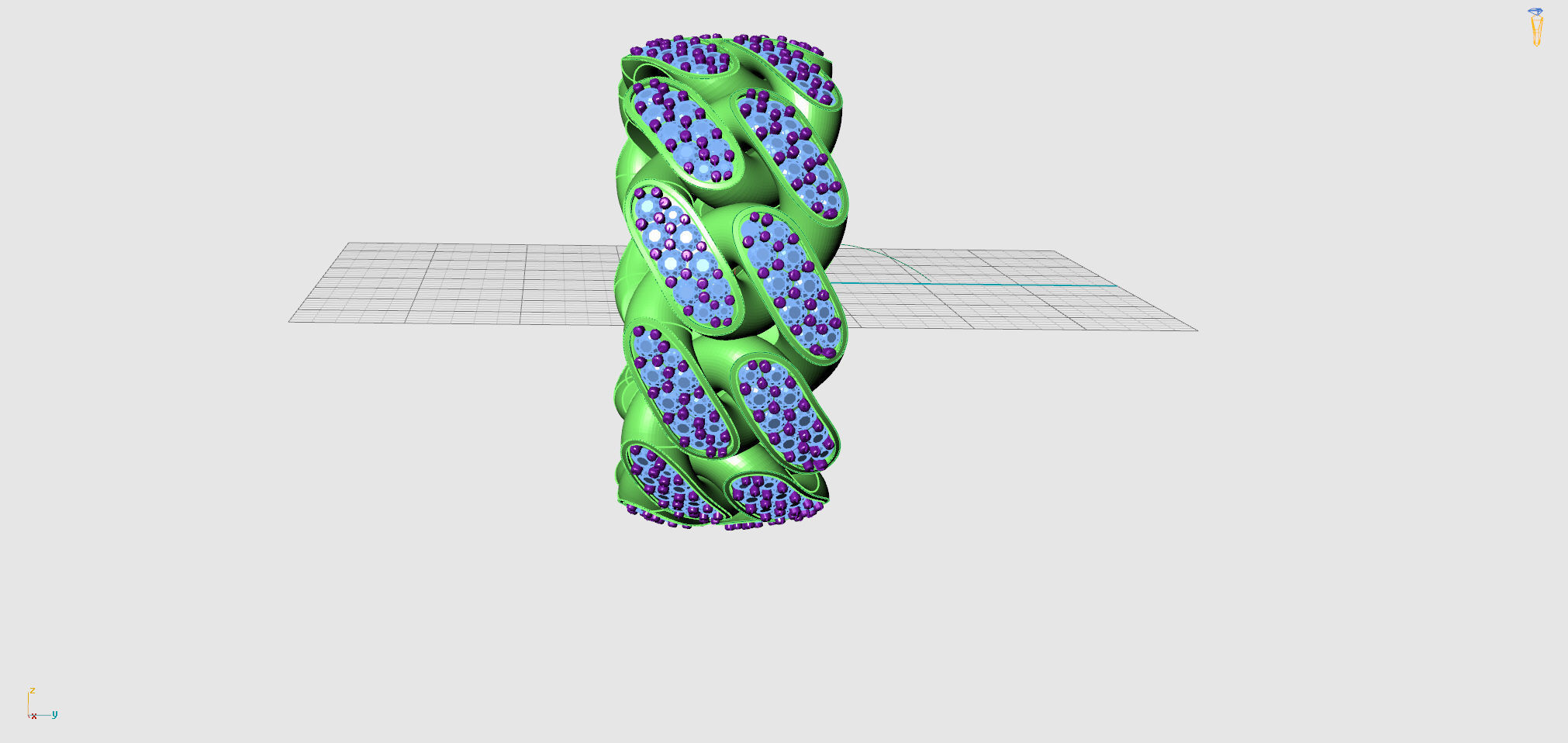 Cuban Link Ring With Stones - Size 8 3D print model_8