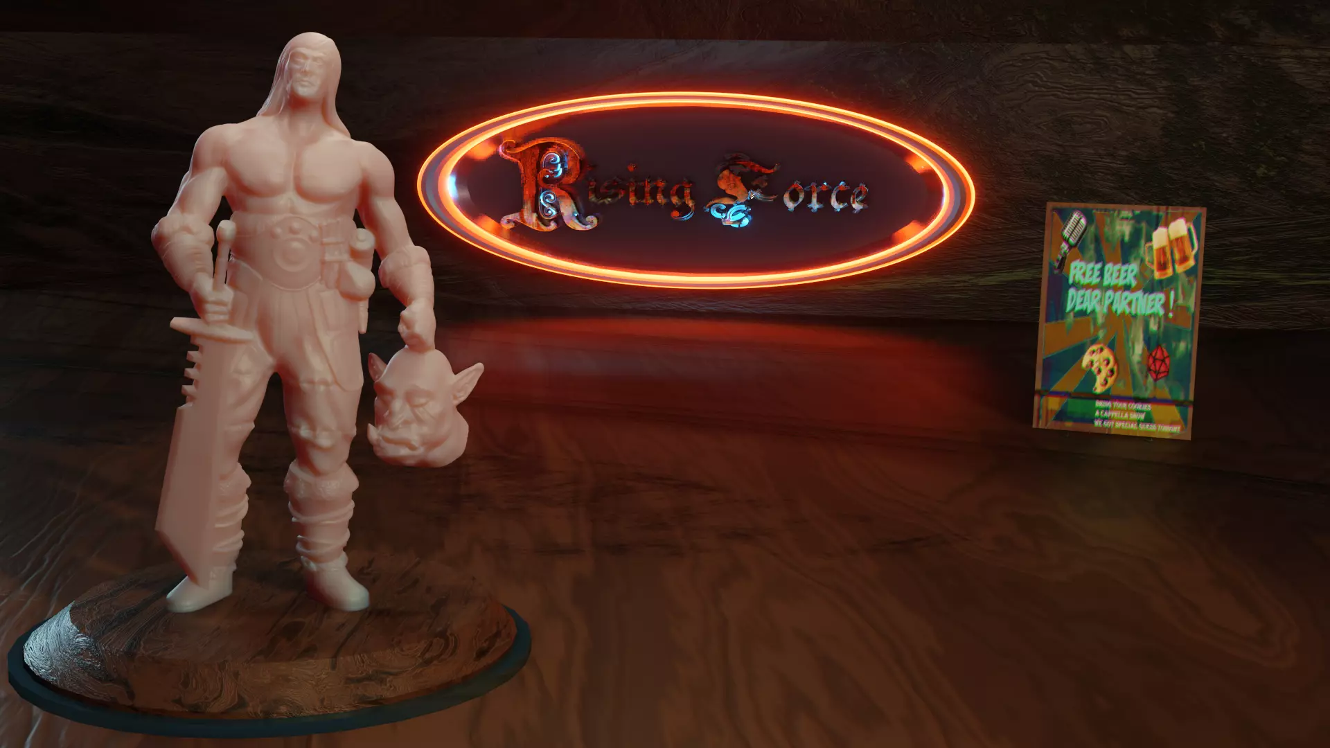Barbarian the hunter 3D print model